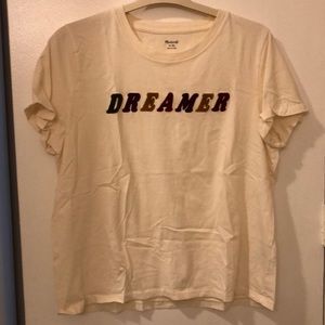 Madewell women’s “DREAMER” box t-shirt XL